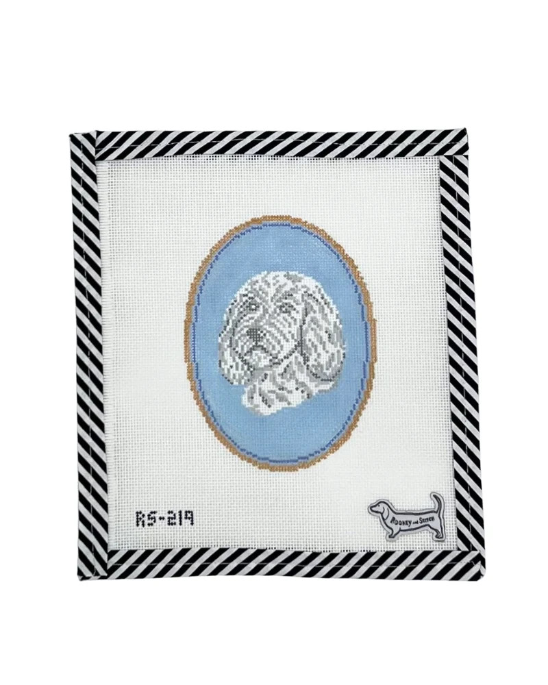 The Cockapoo Cameo | Atlantic Blue Canvas