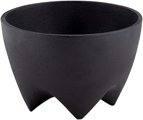 Small Footed Decorative Black Cast Iron Bowl for Fruit, Keys, or Decoration, 6.1 Inch | Amazon (US)