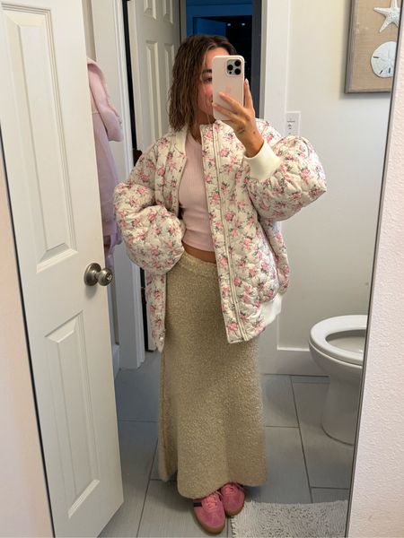 Skirt is size small, Amazon tank small (baby pink), and jacket is shop Akira but sold out! 