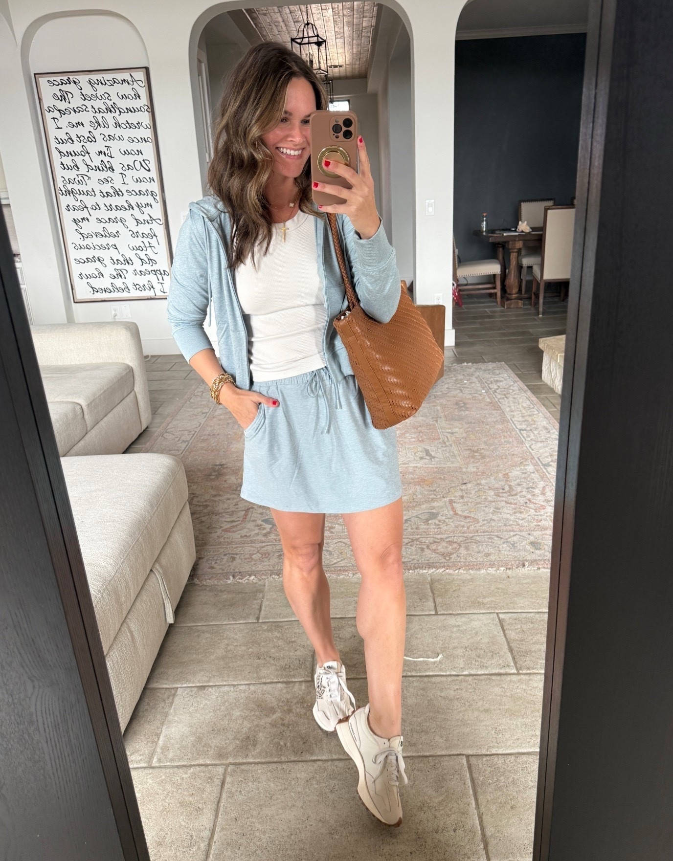 Seriously blown away by these Walmart sets- remind me of varley but a fraction of the cost- each piece under $20. So lux, comfy and several pieces mix and match- travel, mom life, errands this is a go to set ✨ 
#walmartfashion #matchingset 

#LTKActive #LTKootd #LTKgrwm