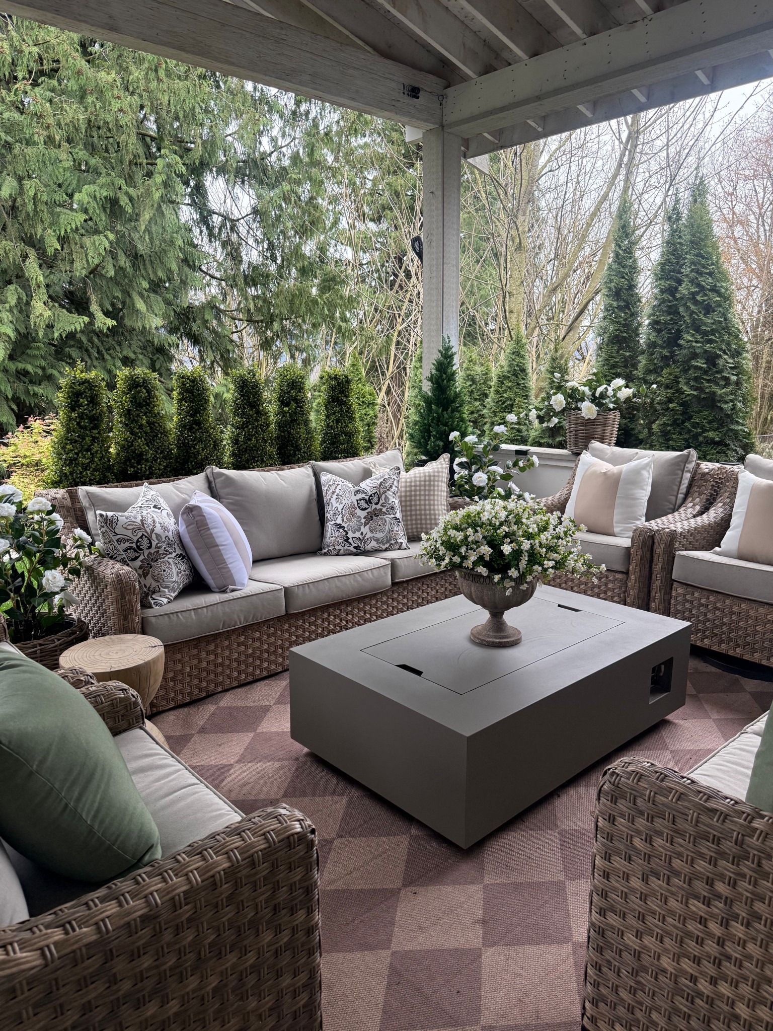 Spring is springing🌼
Happy with our patio set up! 
Walmart patio furniture✨
