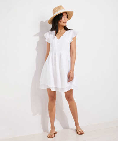 Linen Pintuck Dress | vineyard vines
