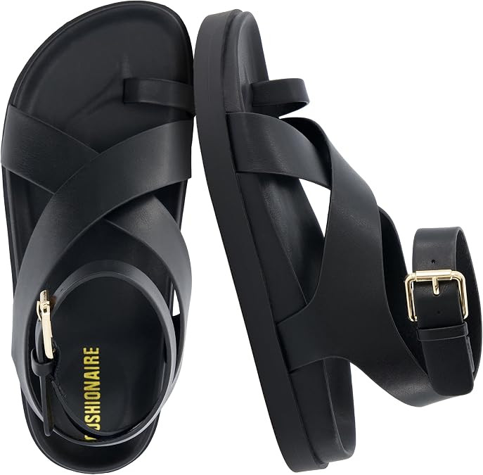 CUSHIONAIRE Entry Womens Ankle Wrap Molded Footbed Sandal with Adjustable Strap | Non-Slip Outsol... | Amazon (US)