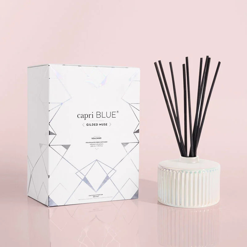 Volcano White Opal Gilded Reed Diffuser 7.75 fl oz | Capri Blue | Capri-Blue