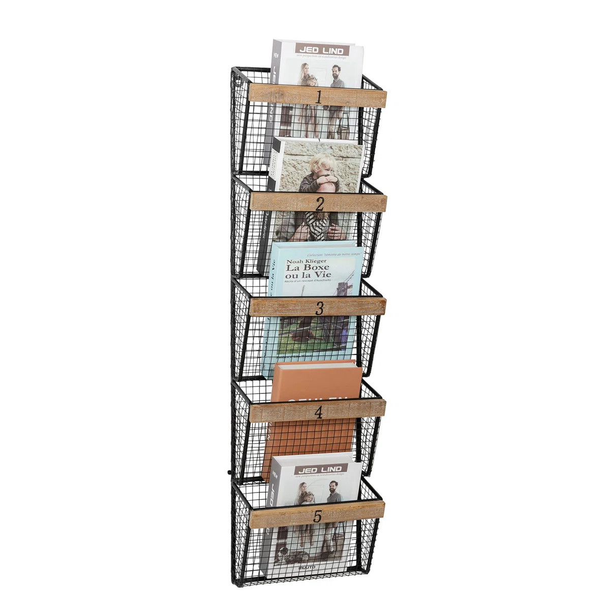 Metal Wall-Mounted Newspaper And Magazine Storage Rack | Wayfair North America