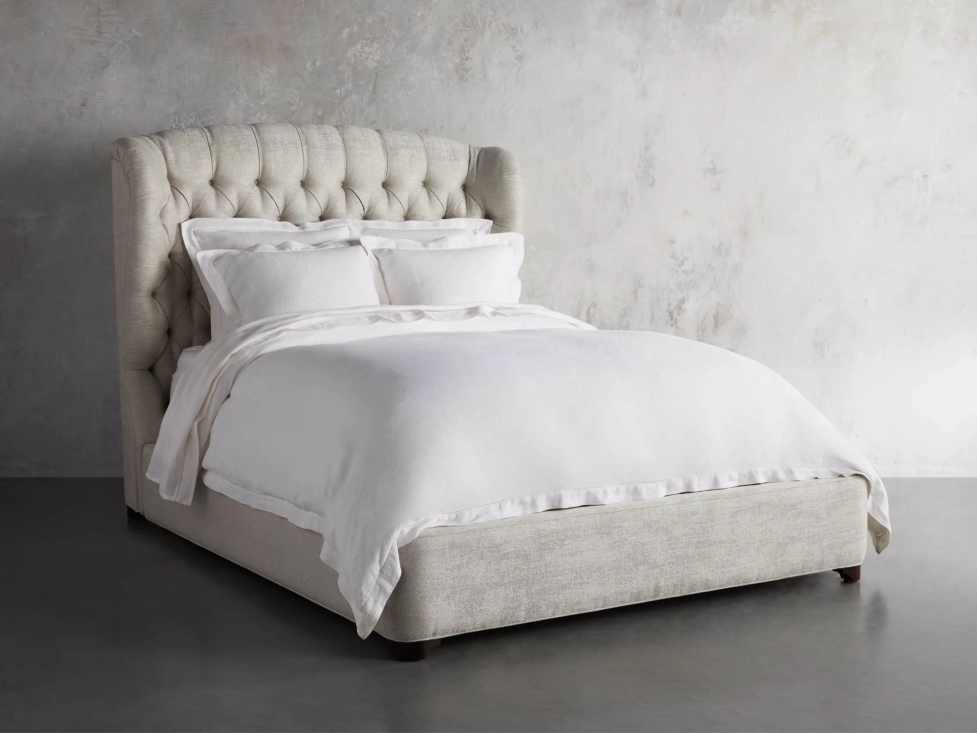 Mariah King Bed in Tesia Oyster | Arhaus