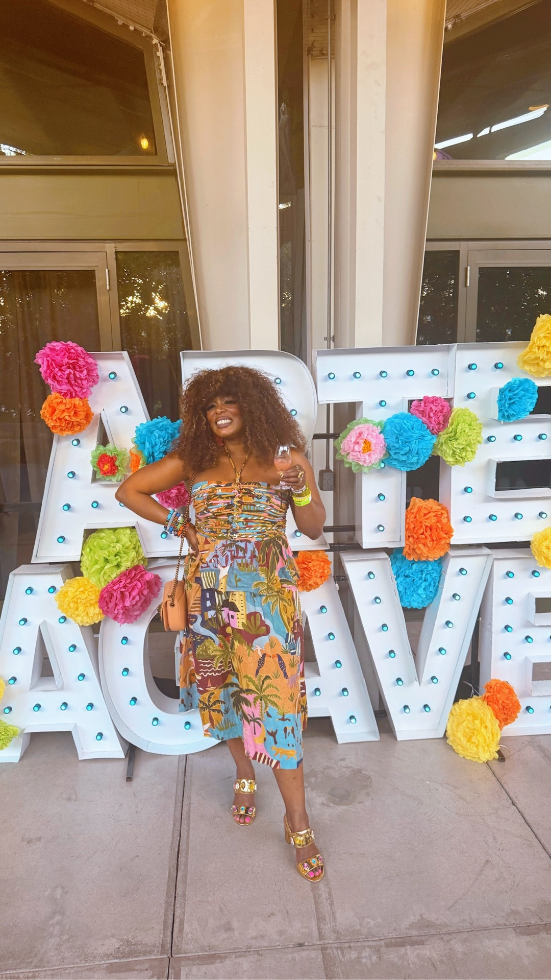 wedding guest dress summer as well as event ready fit!! 
GRWM for Arte Agave Event in this peplum print🌵✨
Playful prints, stacked bangles, colorful chaos & desert glam exactly how I like it.

#LTKgrwm #LTKOver40 #LTKWedding