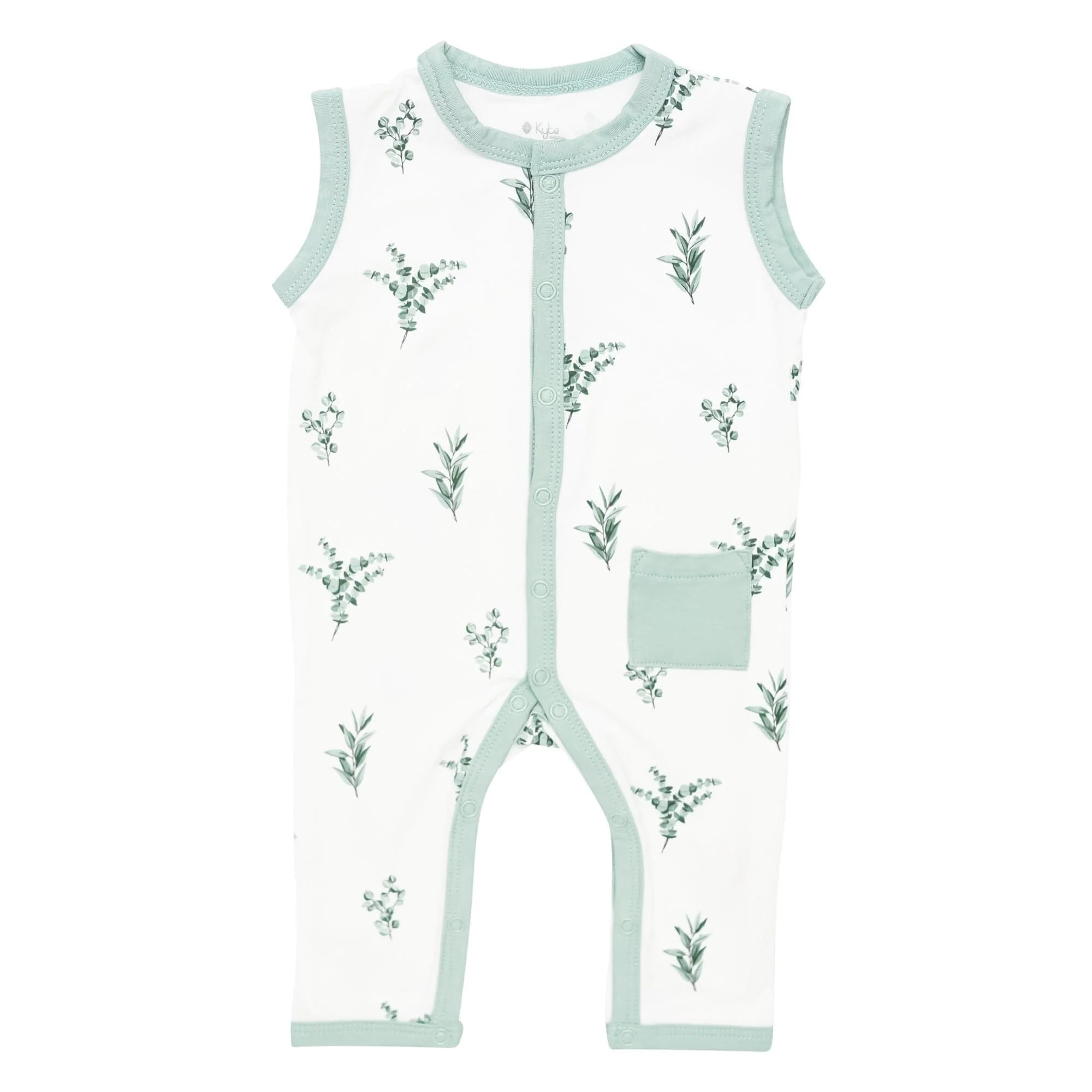 Sleeveless Romper in Eucalyptus | Kyte BABY