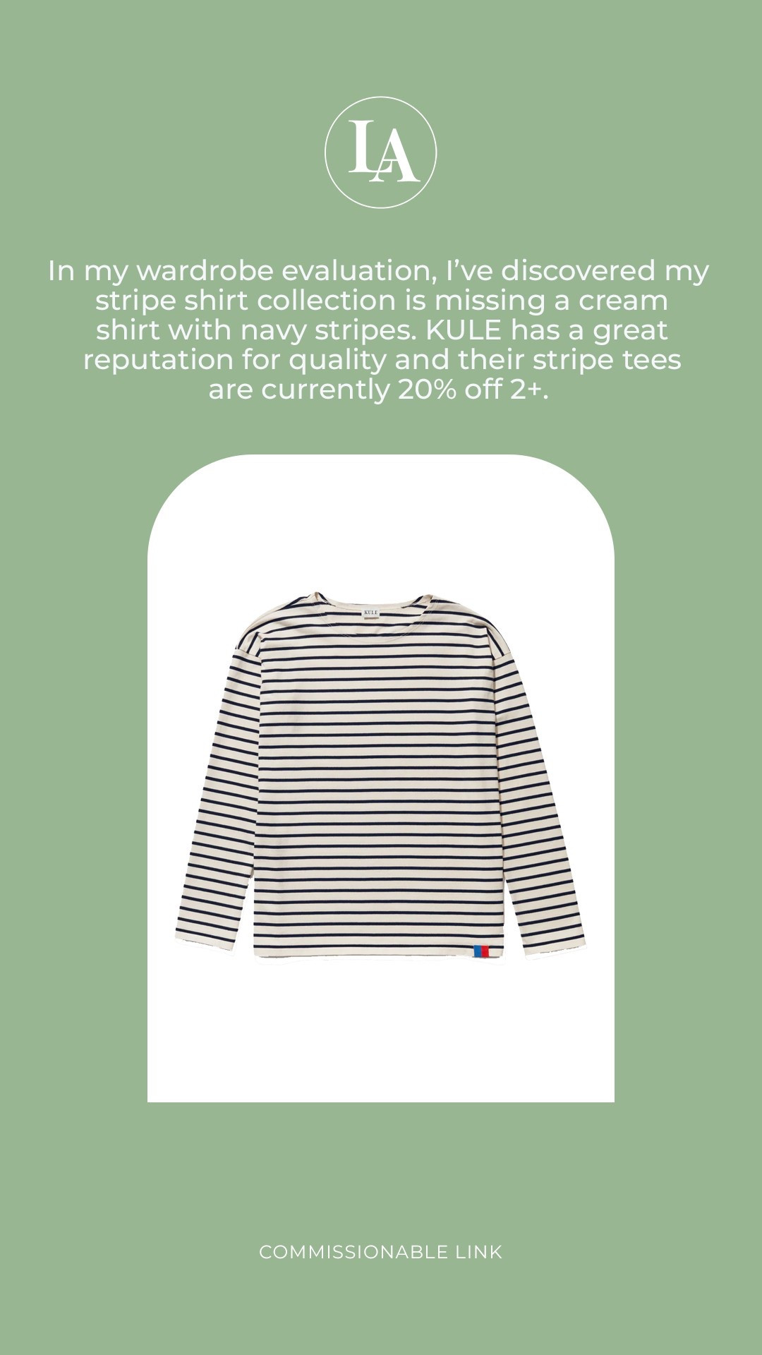 KULE stripe tee 