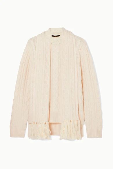 Cable-knit wool-blend sweater | NET-A-PORTER (US)