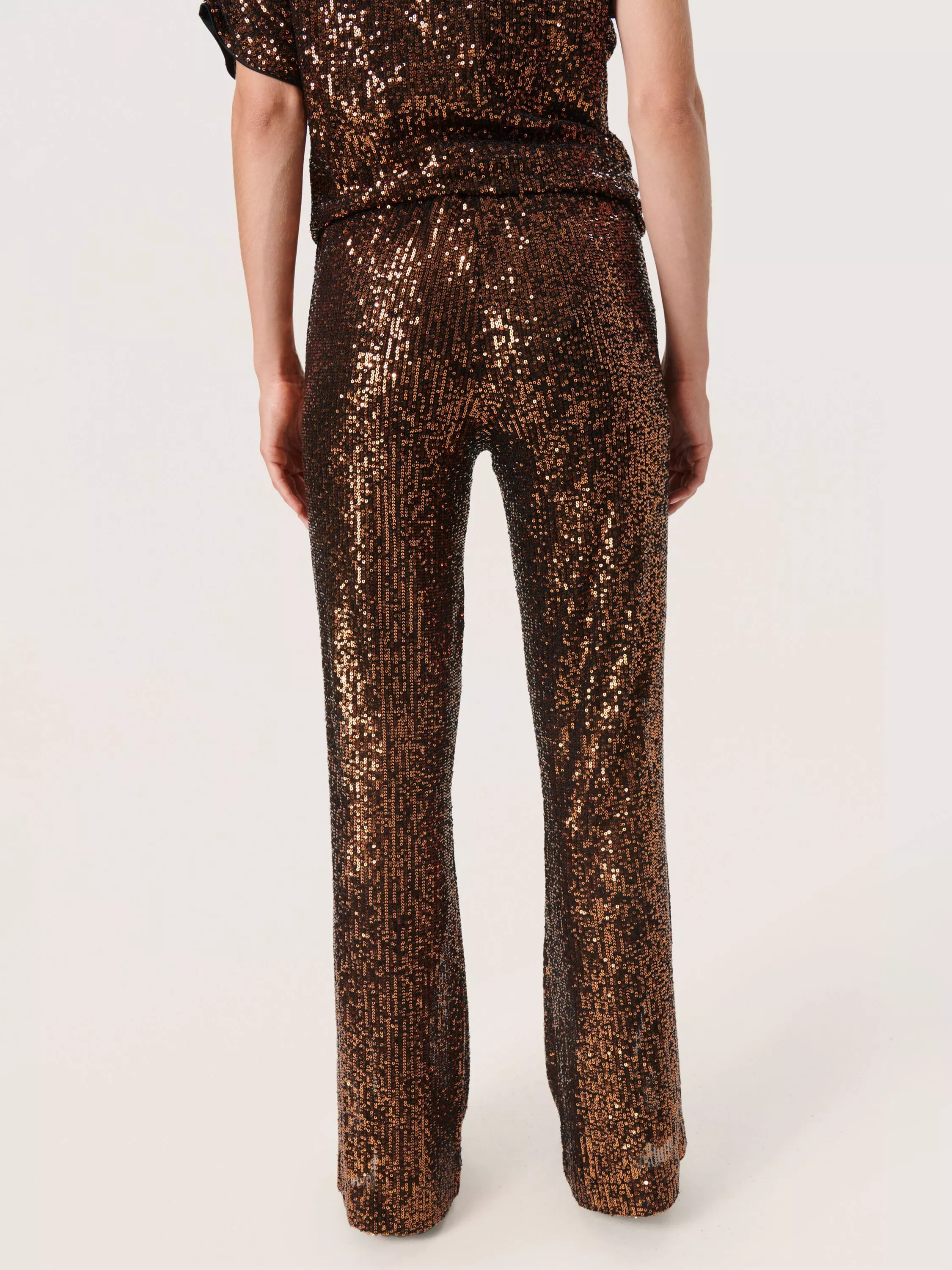 Soaked In LuxurySuse Sequin Trousers, Copper | John Lewis (UK)