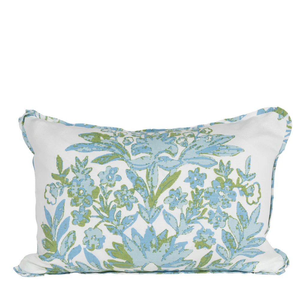 Bouquet For You Lumbar Pillow Cover | Blue Print