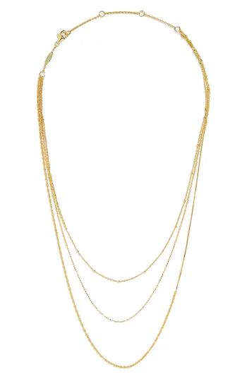 Women's Baublebar Lumina Everyday Fine Triple Strand Chain Necklace | Nordstrom