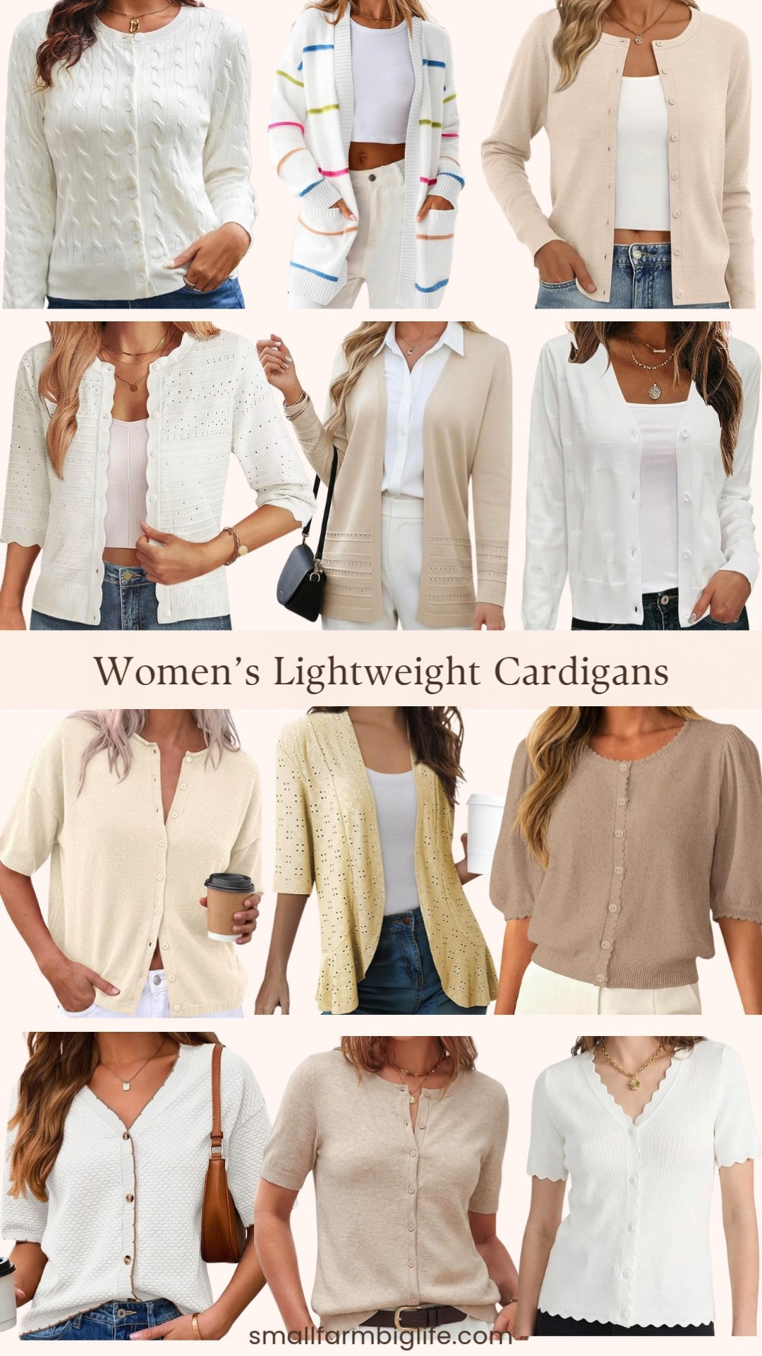 Lightweight sweaters are the easiest way to transition into spring 🤍🌼

From soft beige long cardigans to white scalloped short sleeve styles and striped open front layers, these Women’s Lightweight Sweaters from Amazon are perfect for that in between weather. Easy to throw over a tee, tank, or dress for a polished but comfortable everyday look ✨ 

 #LTKgrwm #LTKootd #LTKOver40