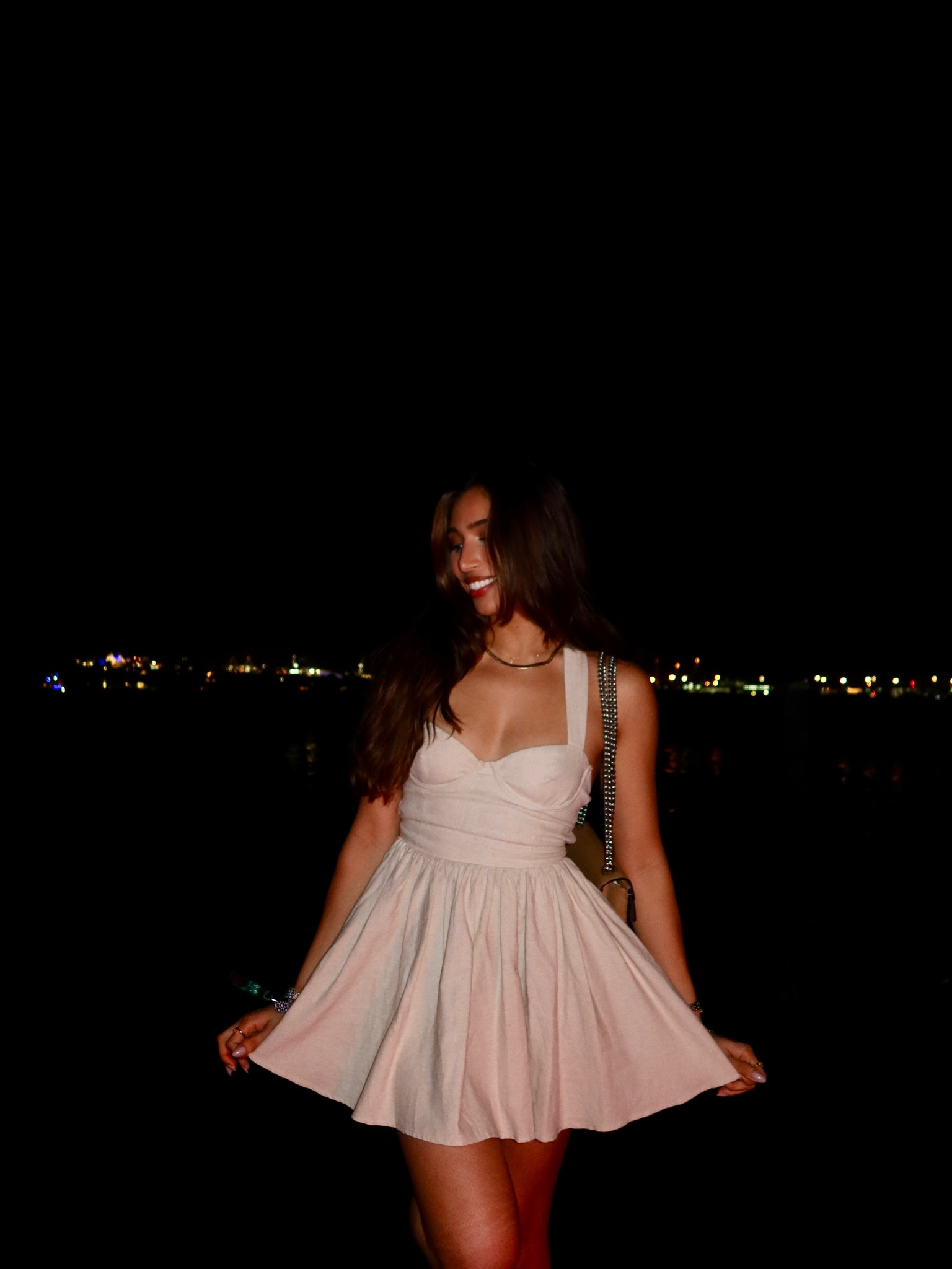 Beige mini dress for a night out in Miashe'll

#LTKParties #LTKTravel #LTKSeasonal