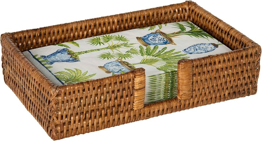 KOUBOO La Jolla Rectangular Guest Towel, Honey-Brown Napkin Holder, One Size | Amazon (US)