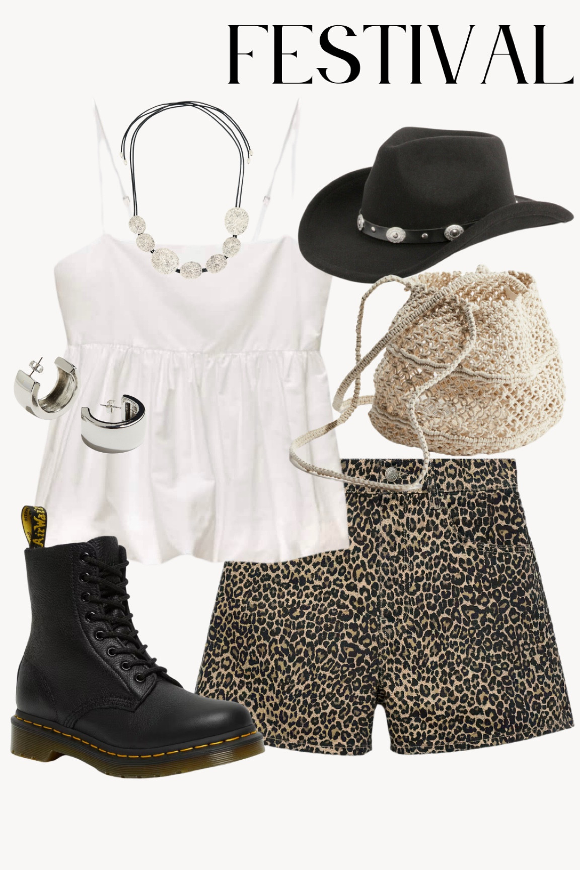 Peplum vest top, bubble too, leopard shorts, dr marten boots, cowboy hat, western style. Festival outfit, glasto, concert, summer style.

#LTKsummer #LTKpartywear #LTKeurope