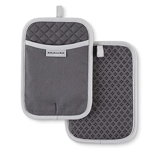 KitchenAid Asteroid Pot Holder 2-Pack Set, Charcoal Grey, 7"x10" | Amazon (US)