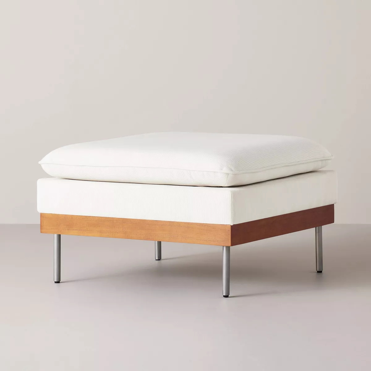 Corduroy Modular Sofa Ottoman - Cream - Hearth & Hand™ with Magnolia | Target