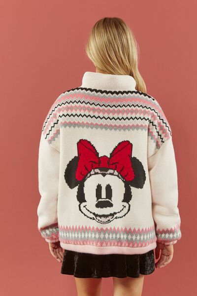 Disney Minnie Mouse Zip-Up Sweater | Forever 21 | Forever 21 (US)