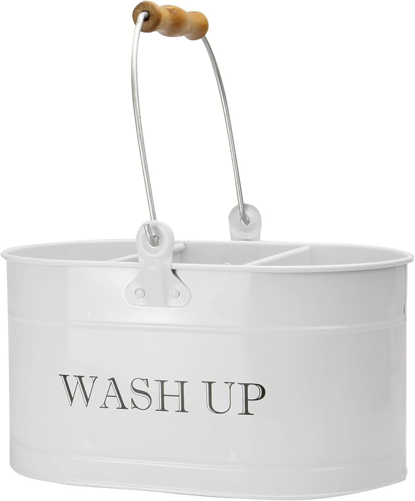 Wash Up Tidy - Chalk White | Kitchen Tidy | Cleaning Organiser | Vintage Kitchen Accessories | Wa... | Amazon (UK)