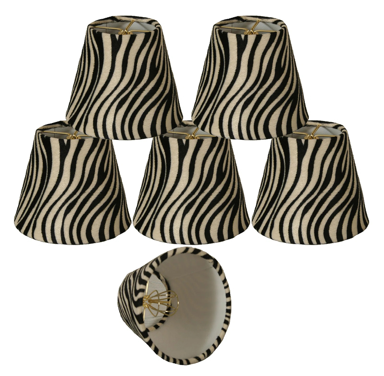 4.5'' H Faux Fur Empire Candelabra Shade (Set of 6) | Wayfair North America