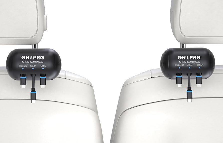 OHLPRO Retractable Backseat Car Charger [2 Pack], 3-in-1 Multi Car Charging Station with USB-C/US... | Amazon (CA)