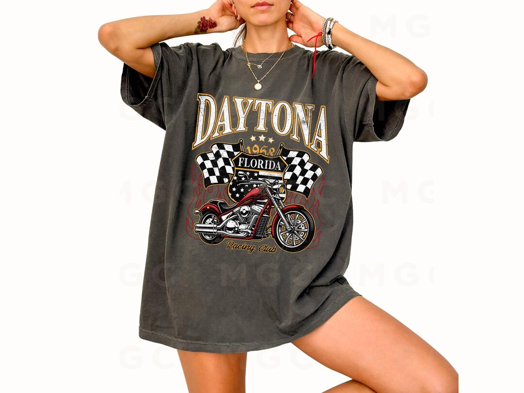 Comfort Colors Graphic Tee - Daytona Motorcycle Shirt, Biker Shirt, Men’s Vintage Tee, Distress... | Etsy (US)
