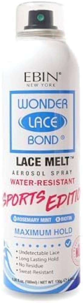 Wonder Lace Melt Aerosol Spray Sports Edition - Rosemary Mint + Biotin (180ml./ 6.08oz) - Preserv... | Amazon (US)