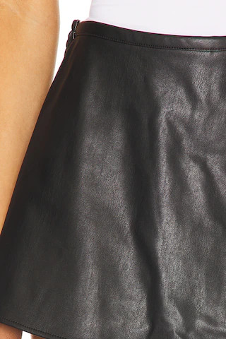 x We The Free Paradise Found Faux Leather Skort In Black | Revolve Clothing (Global)