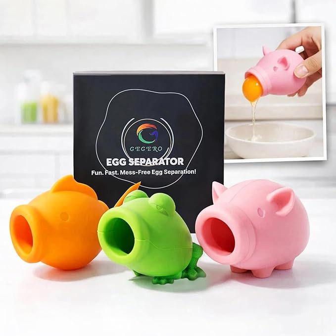 Egg Yolk Separator, Food Grade Silicone, Dishwasher Safe Kitchen Gadget for Cooking/Baking. Swall... | Amazon (US)