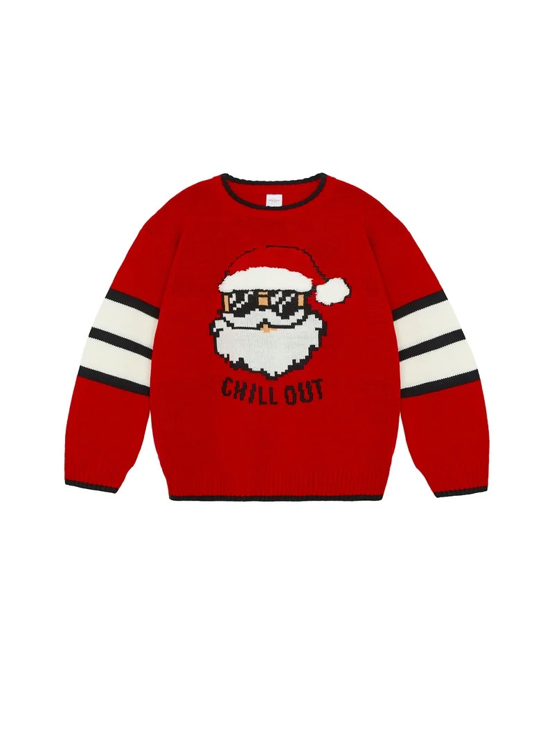 Holiday Time Toddler Boys Santa Chill Out Christmas Sweater, Sizes 12M-5T | Walmart (US)
