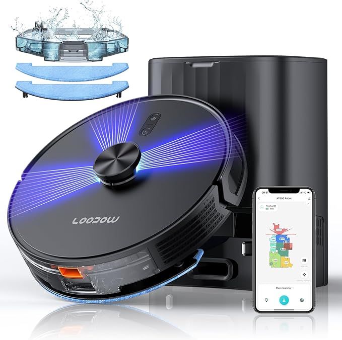 3-in-1 Robot Vacuum and Mop Combo, Self Emptying Station for 60 Days, Robotic Vacuum Cleaner with... | Amazon (US)