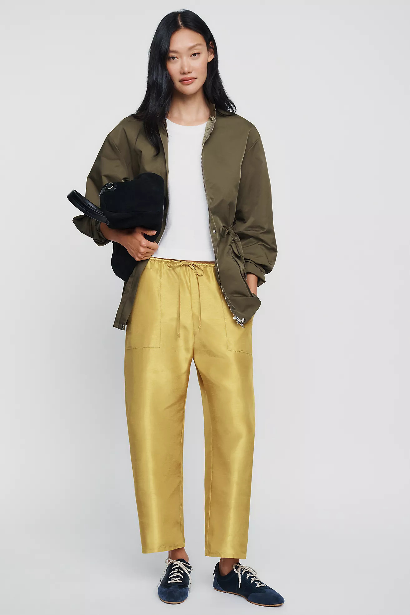 Maeve Marnie Taffeta Tapered Pants | Anthropologie (US)