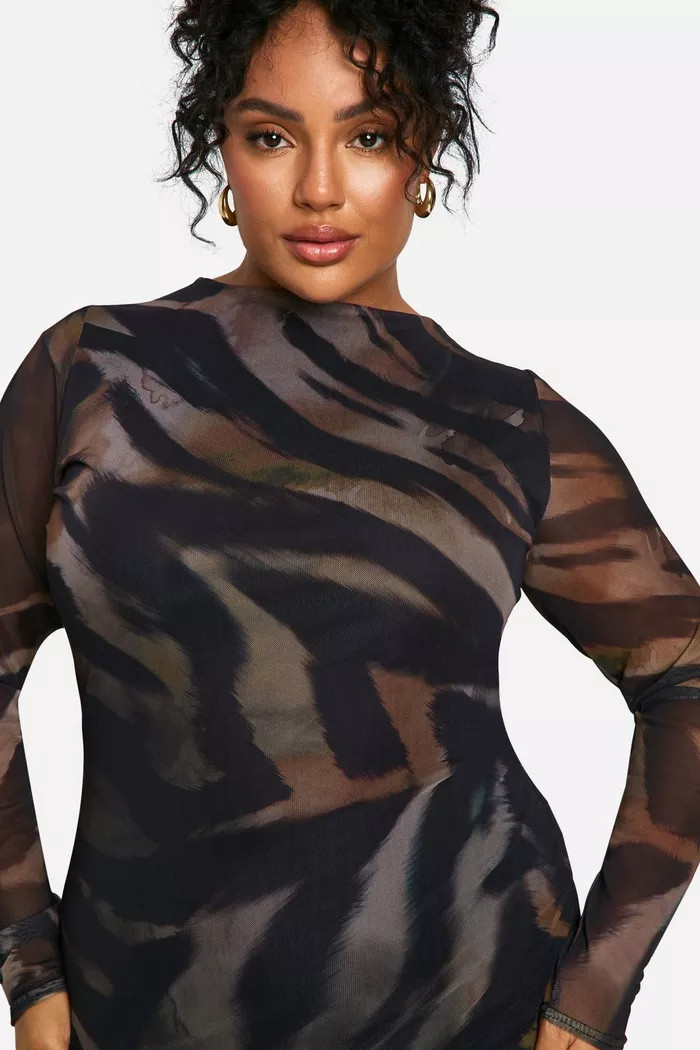 Plus Animal Print Low Back Maxi Dress | boohoo (US & Canada)