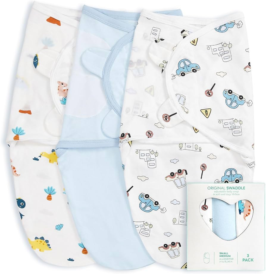Wowelife Baby Swaddle Sleep Sacks, 3-Pack Swaddles for Newborns, Baby Swaddles 0-3 Months, 100% C... | Amazon (US)