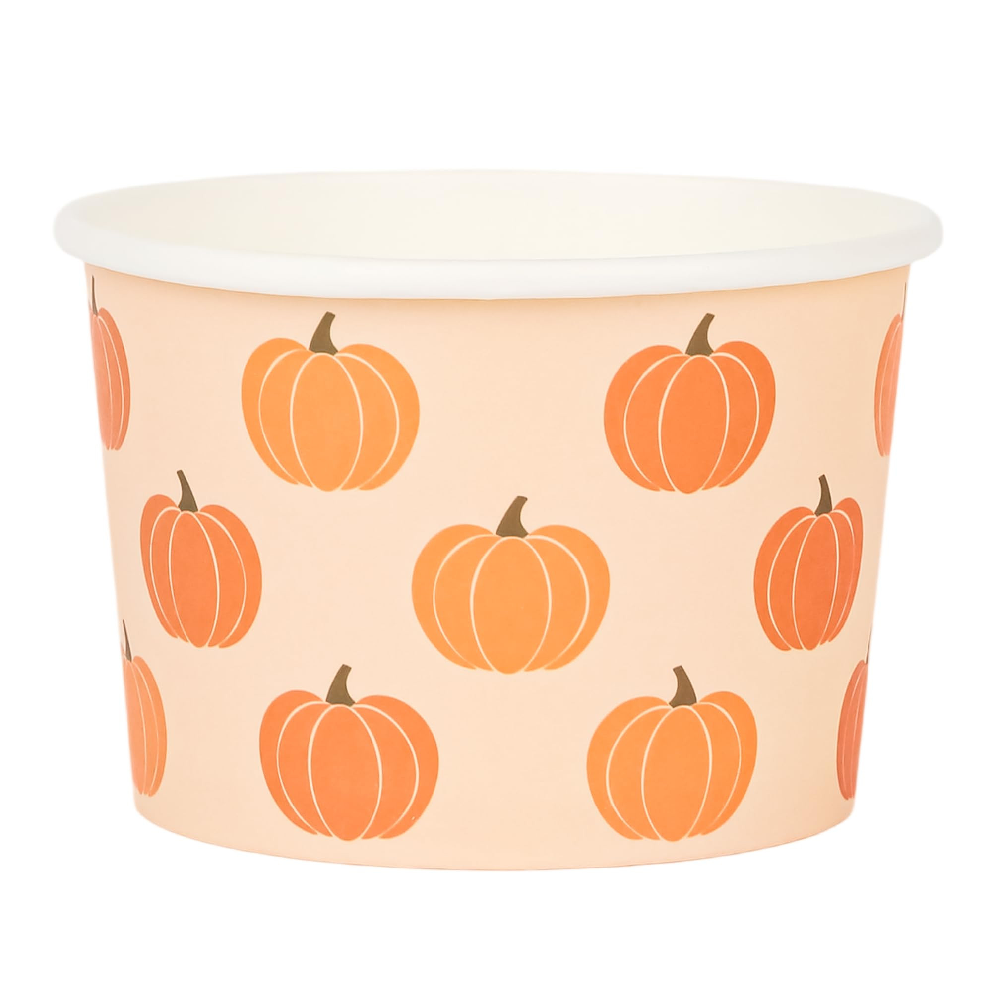 50 Pcs Fall Treat Snack Cups Pumpkins Ice Cream Cups 9oz Thanksgiving Autumn Disposable Paper Des... | Amazon (US)