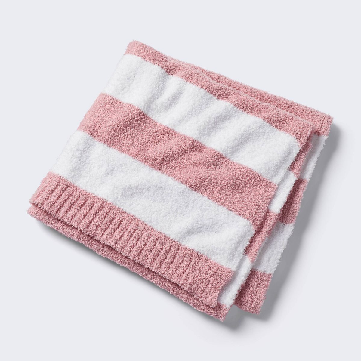 Chenille Stripe Baby Blanket - Dark Pink and White Stripe - Cloud Island™ | Target