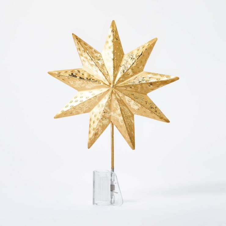 Foil Star Tree Topper Gold - Threshold&#8482; designed with Studio McGee | Target