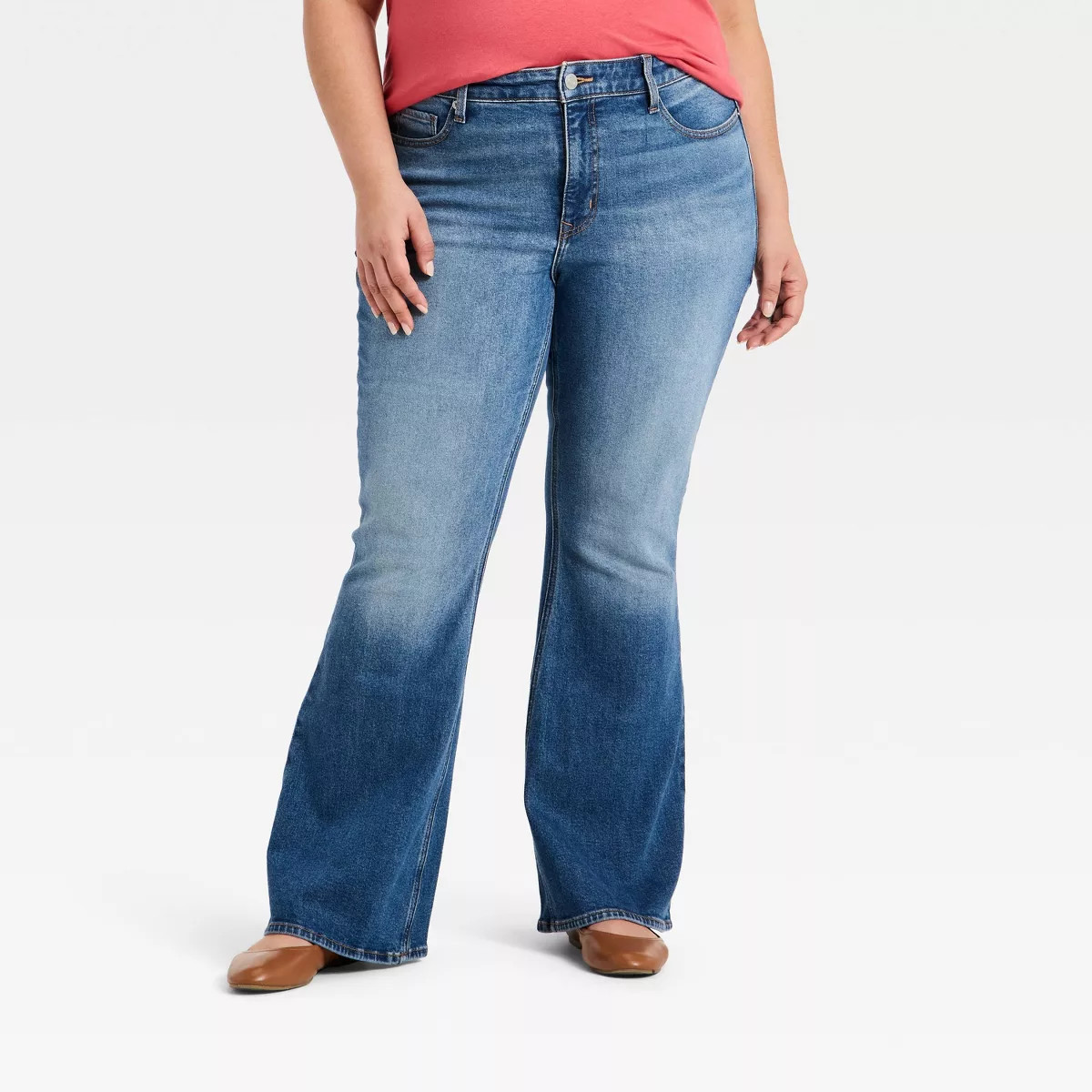 Women's High-Rise Vintage Flare Jeans - Ava & Viv\u2122 Medium Wash 16 | Target