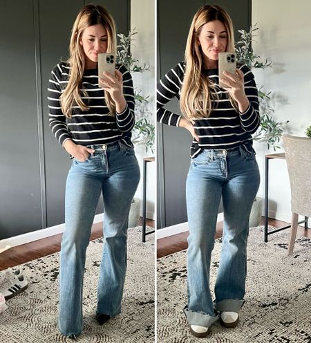 These jeans are on mega sale right now! They are my favorite dressier jeans and I wear them cuffed for sneakers too. I sized way down to a  0 regular. Seriously my favorite pair right now! Love the wash!

Mom style, express jeans, 

#LTKfindsunder100 #LTKover40 #LTKsalealert