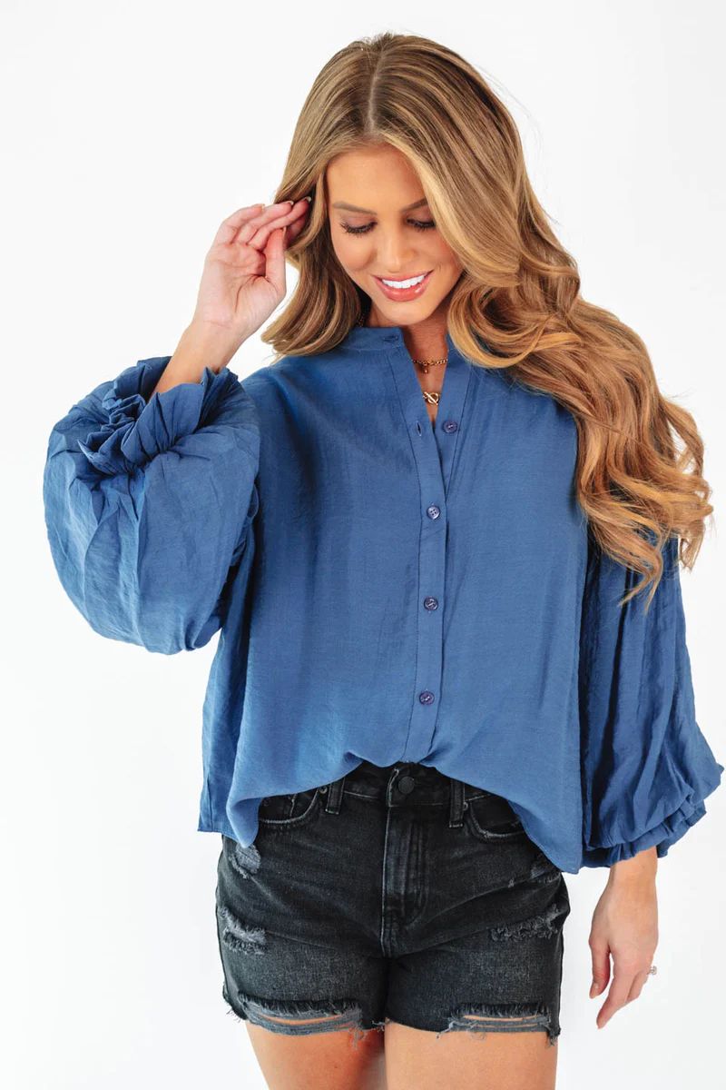Believe In Magic Top - Dusty Blue | The Impeccable Pig