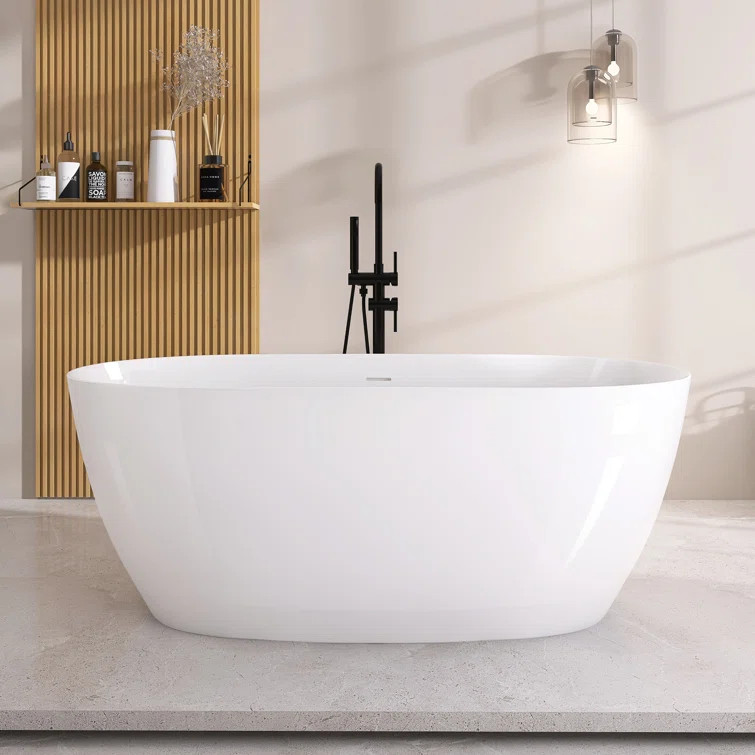 51'' x 28'' Freestanding Soaking Acrylic Bathtub | Wayfair North America