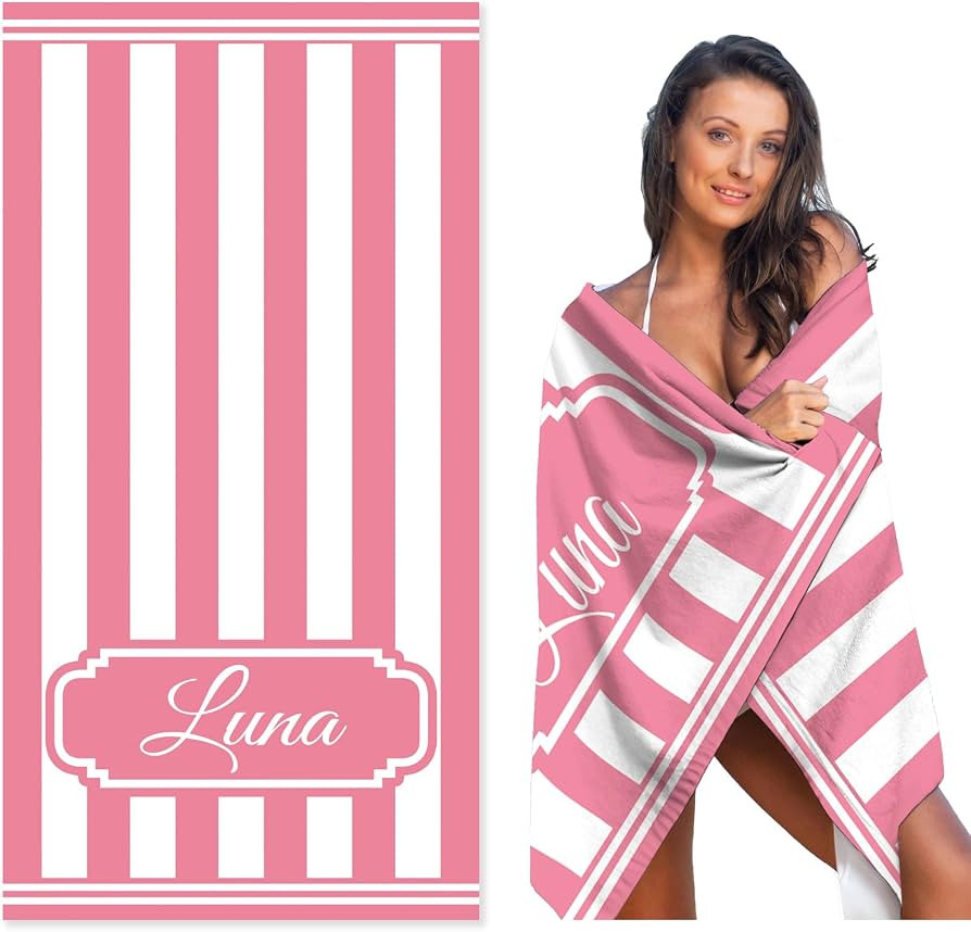 MeMoShe Personalized Beach Towels with Name Microfiber Custom Beach Towels Graduated Gifts for St... | Amazon (US)