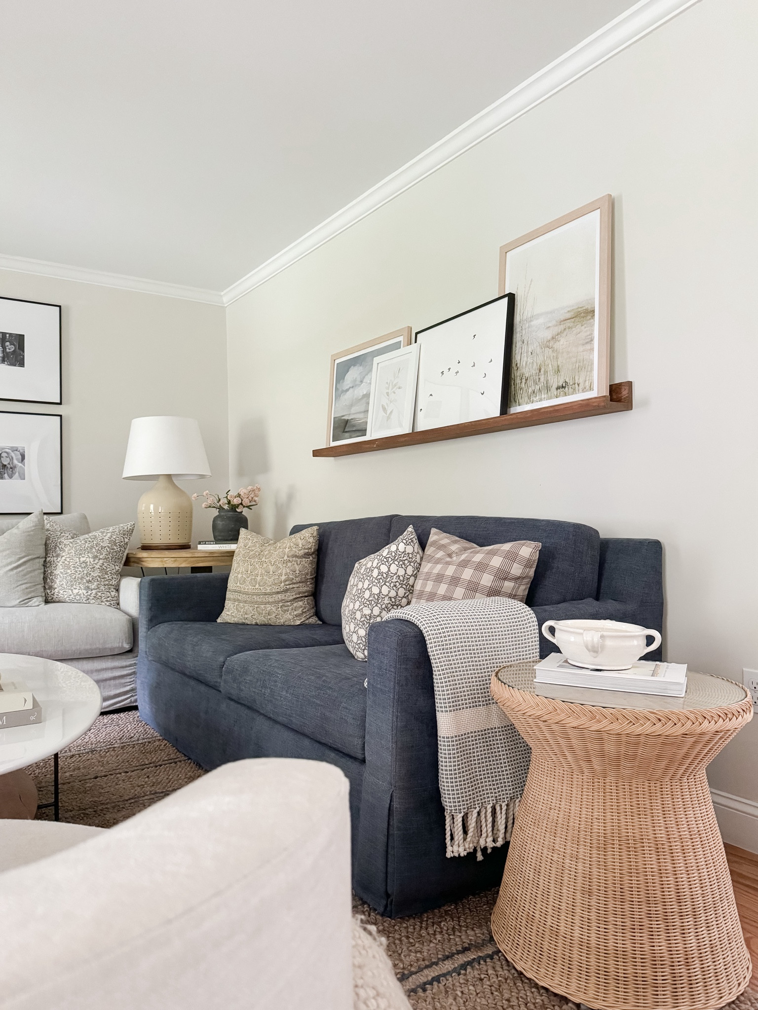 Coastal living room, Walmart home decor, coffee table, spring home decor, gallery frames, Pottery Barn rug

#LTKStyleTip #LTKFindsUnder50 #LTKHome