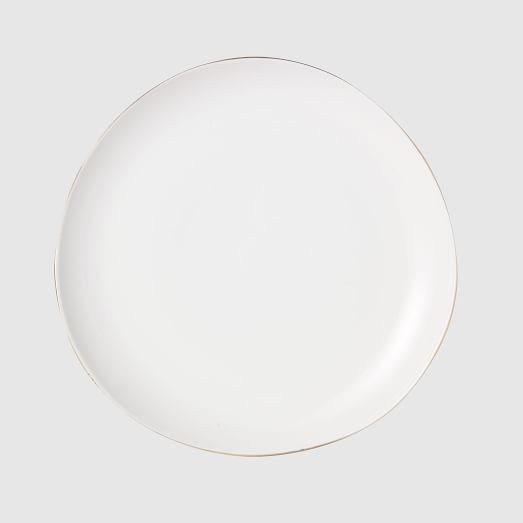 Organic Shaped Dinner Plates (Set of 4) - Gold Rimmed | West Elm (US)