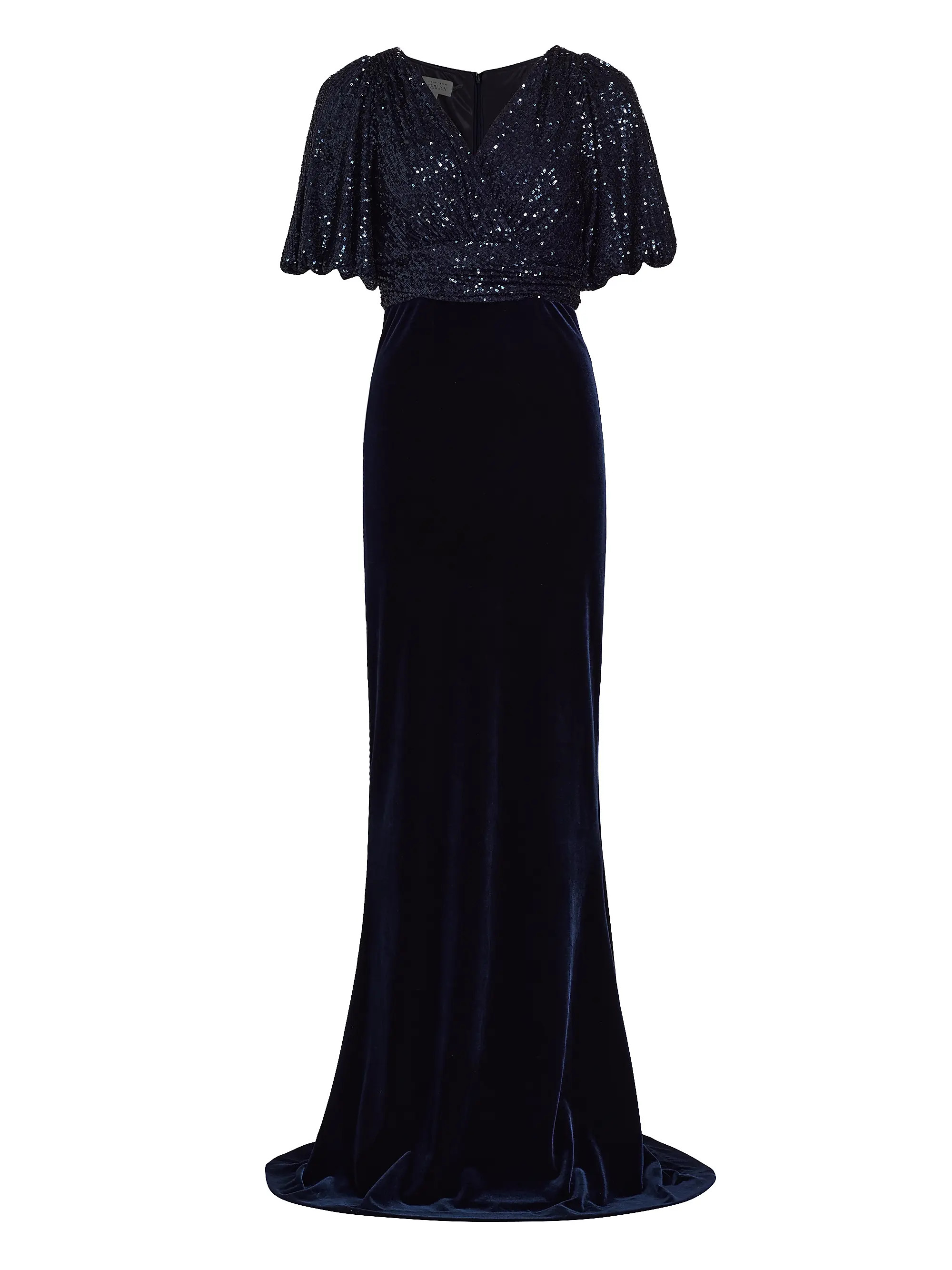 Velvet Sequined Short-Sleeve Gown | Saks Fifth Avenue