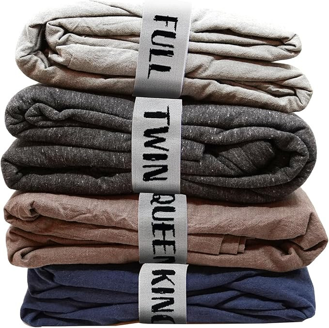 Bed Sheet Organizer and Storage Size Label Bands | Sheets Set Organizers for Linen Closet - Label... | Amazon (US)