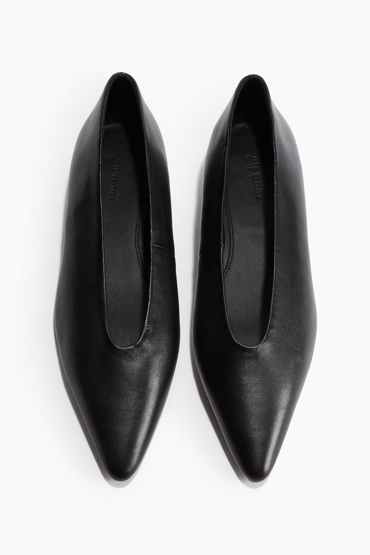 Leather ballet pumps - Low heel - Black - Ladies | H&M GB | H&M (UK, MY, IN, SG, PH, TW, HK)