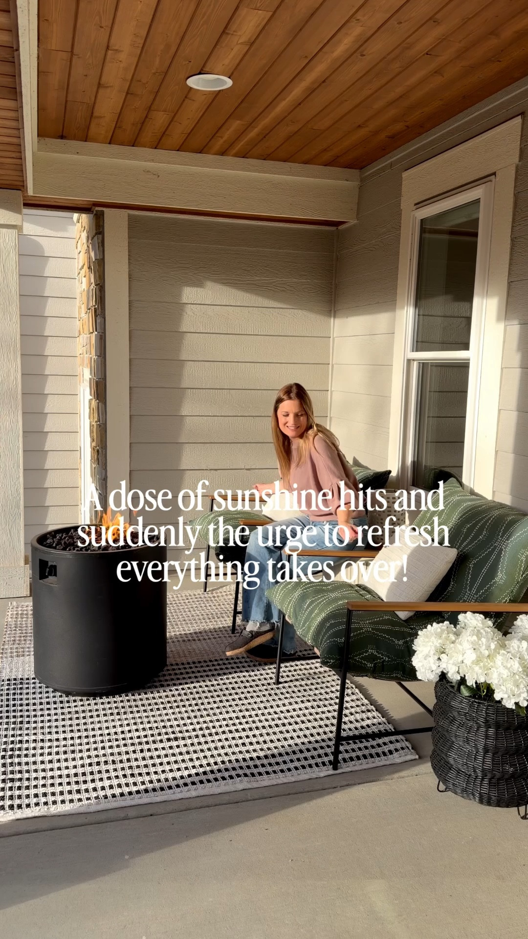 That first warm day hits and suddenly I want to refresh everything… starting with the front porch, where all our best family moments happen ☀️🤍

I added these  @Denver Modern ￼ outdoor veil lounge chairs and it completed my porch! Removable Sunbrella covers make it so easy to clean! 
This is going to be our go-to spot this summer! ￼

#ad #mydenvermodern #springporch #porchrefresh 

